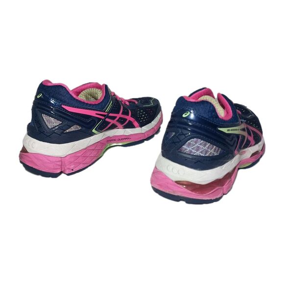 ASICS Gel Kayano 22 Women US 7 Running Sneakers T597N Navy Pink Shoes Athleisure - Picture 3 of 14
